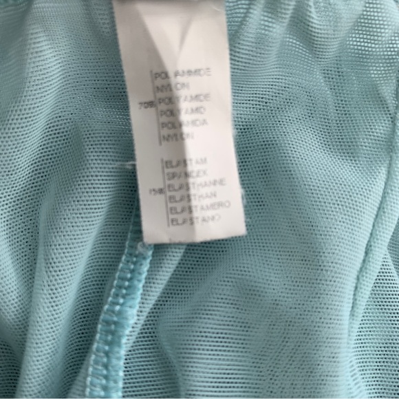 LA PERLA GLAMOUR Mint Mesh & Lace Slip Negligee - Picture 6 of 10